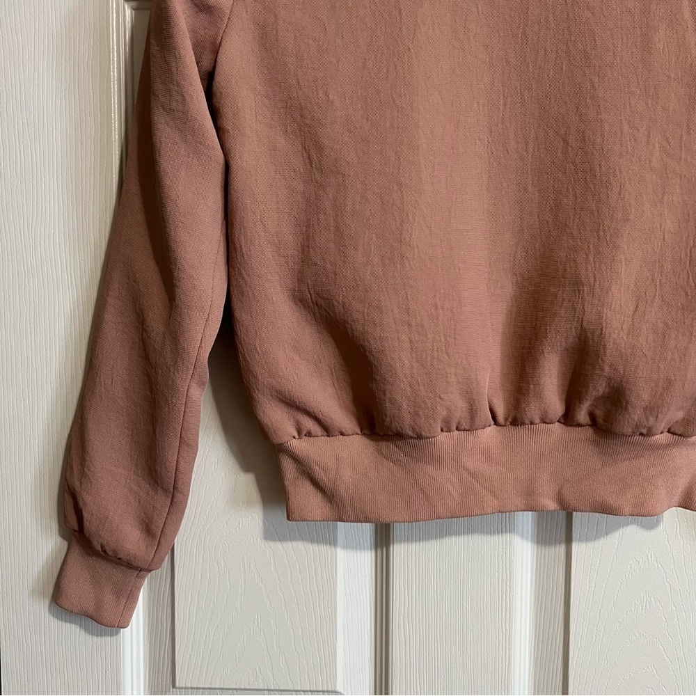 Aritzia Wilfred Poussin Vintage Crepe Bomber Jacket in Rose Pink - Sz XS - Picture 10 of 13